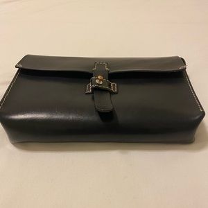 Madewell black patina leather satchel purse